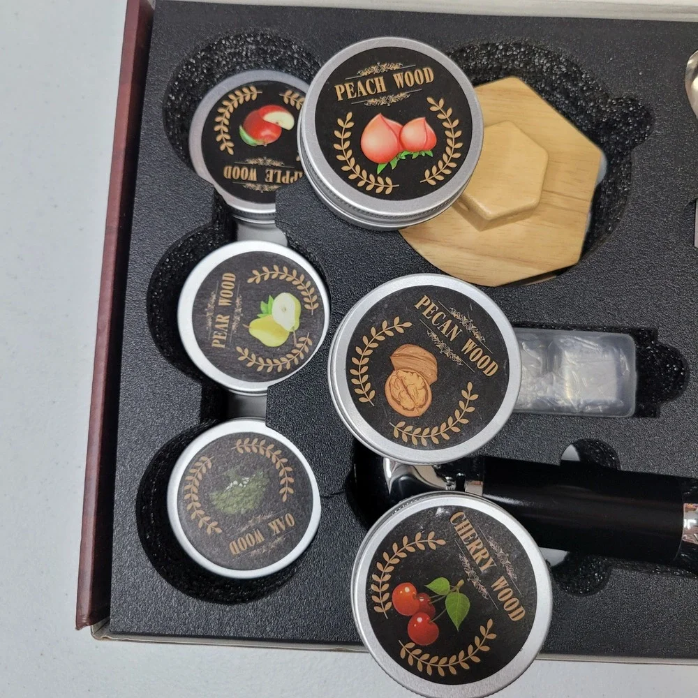 Cocktail Smoker Kit Infuser Torch Wood Chips Spoon‎ Accessories